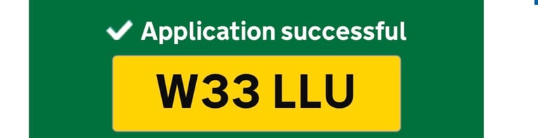 Private number plate 