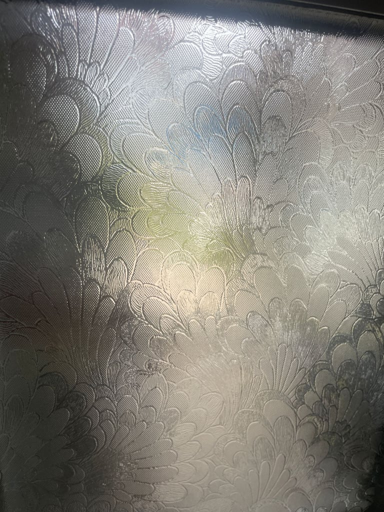 H 131/133 x W 64 cm -  BEAUTIFUL GEORGIAN UPVC DOUBLE GLAZED WINDOW - OBSCURE GLASS (REF: SJ445)