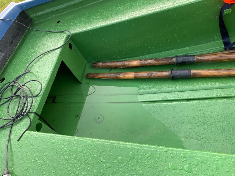 12 ft fibreglass boat and galvanised trailer 