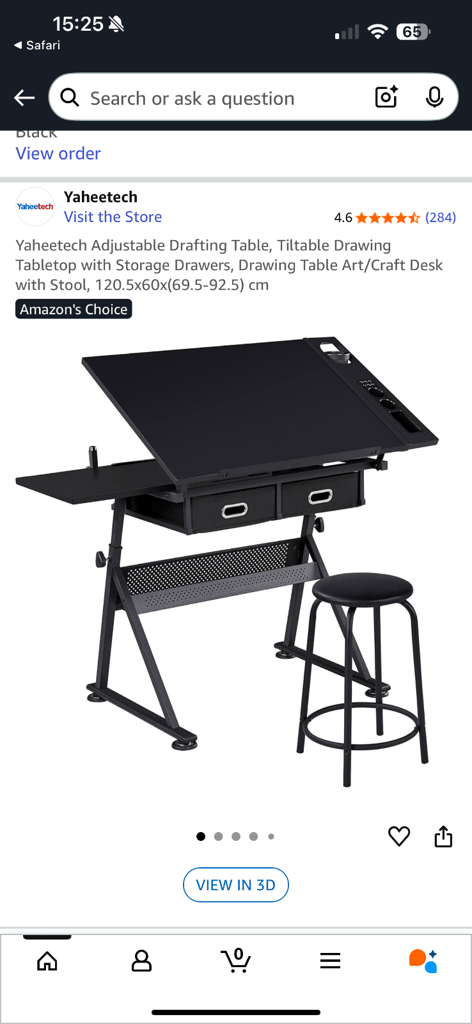 image for Art desk with stool
