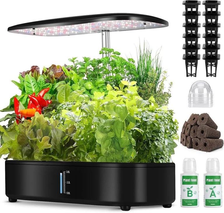 image for Growing System, 12 Pods Indoor Herb Garden with LED Grow Light