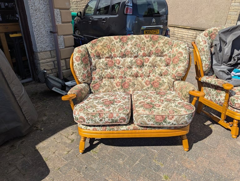 3 piece Ercol style sofa set 