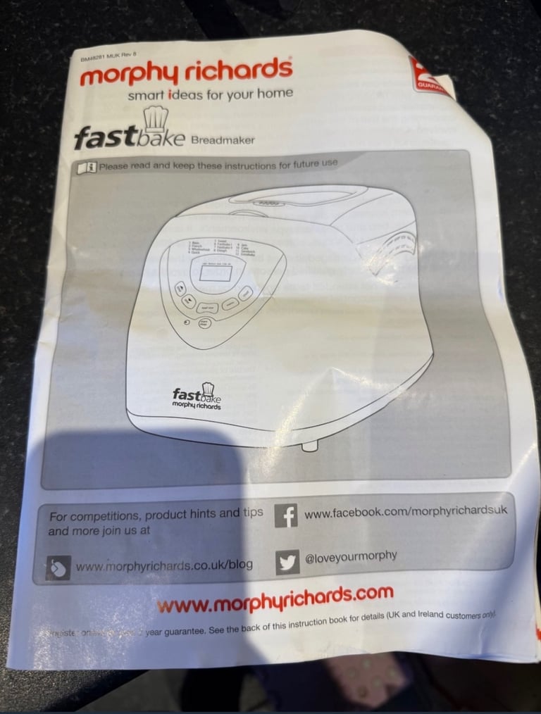 Morphy Richard’s bread maker 