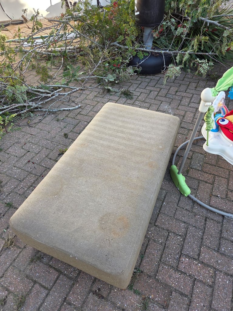 Laura Ashley Footstool. Needs recovering and TLC. Stored in Shed. Bought for £499 in 2015
