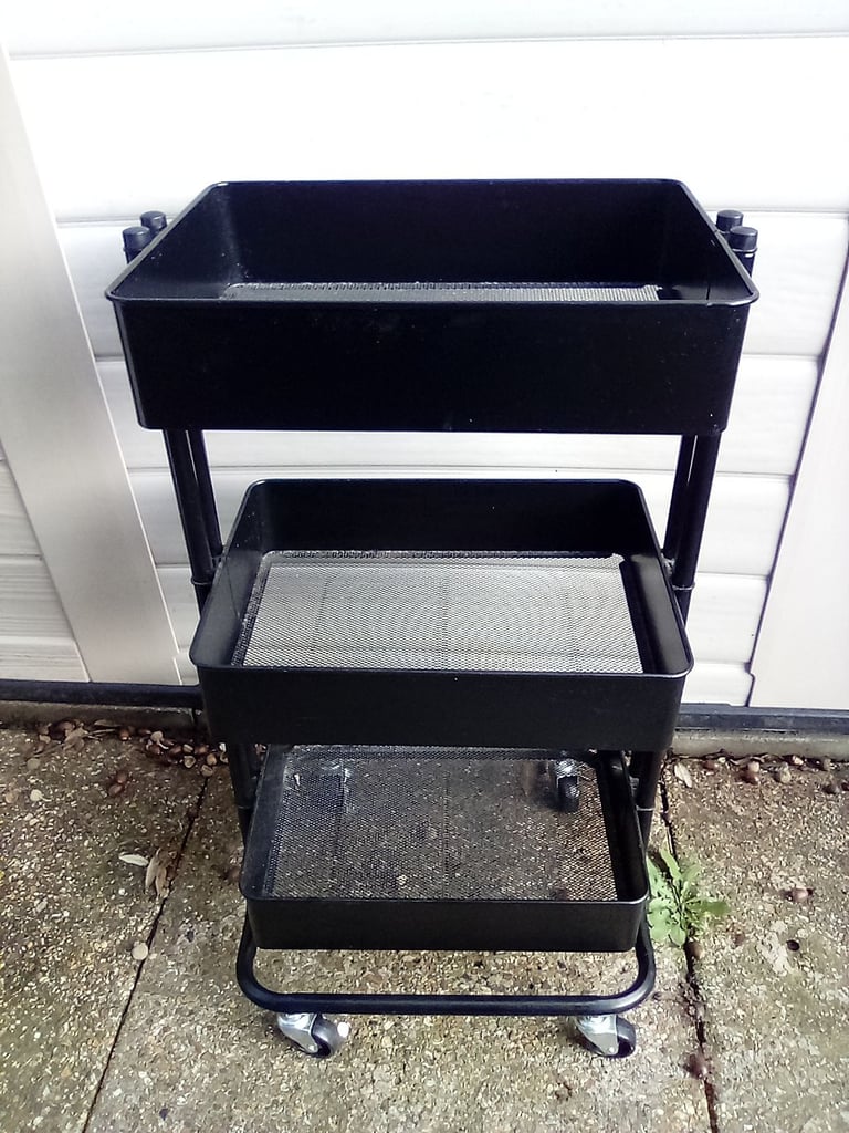 Metal Unit on Wheels.