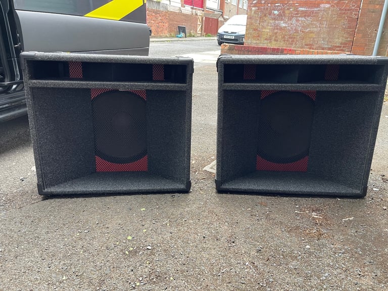 Custom Sound Bass Bin Sub Woofer Speakers Band DJ PA Studio Disco
