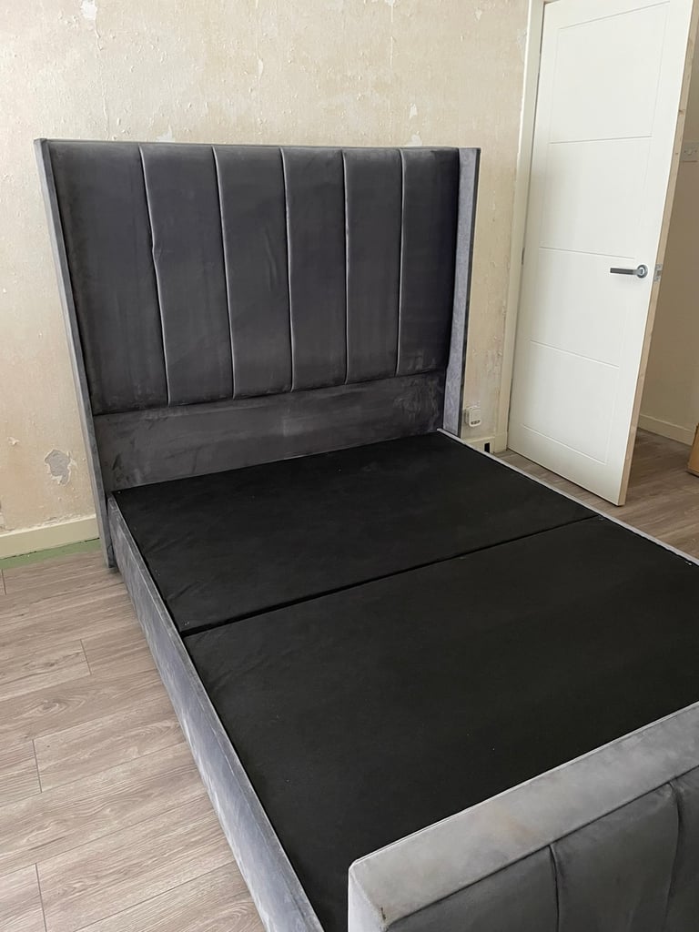 charcoal/grey double bed frame 
