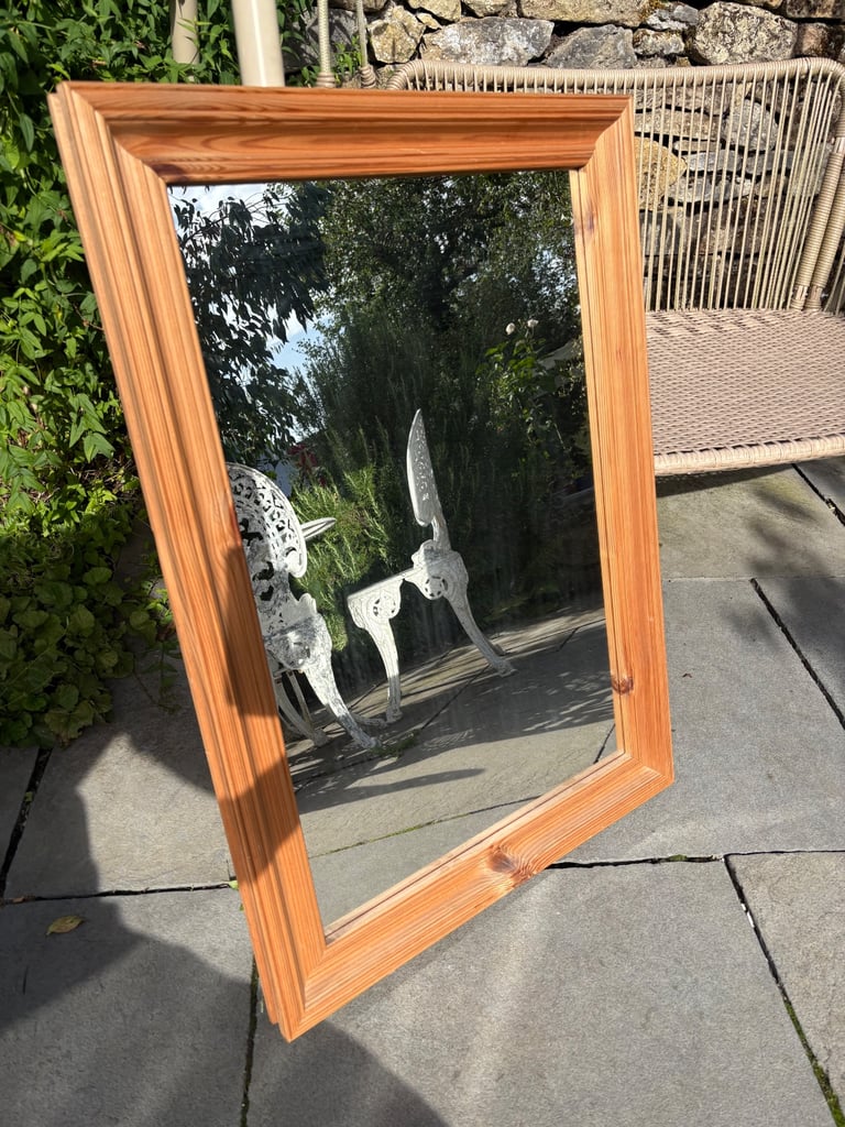 Large pine mirror