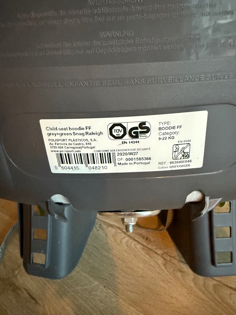 Boodie Childseat FF - great condition 