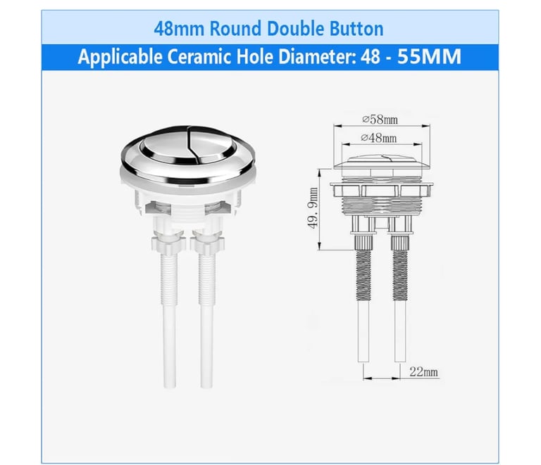 image for 2 x dual toilet flush buttons