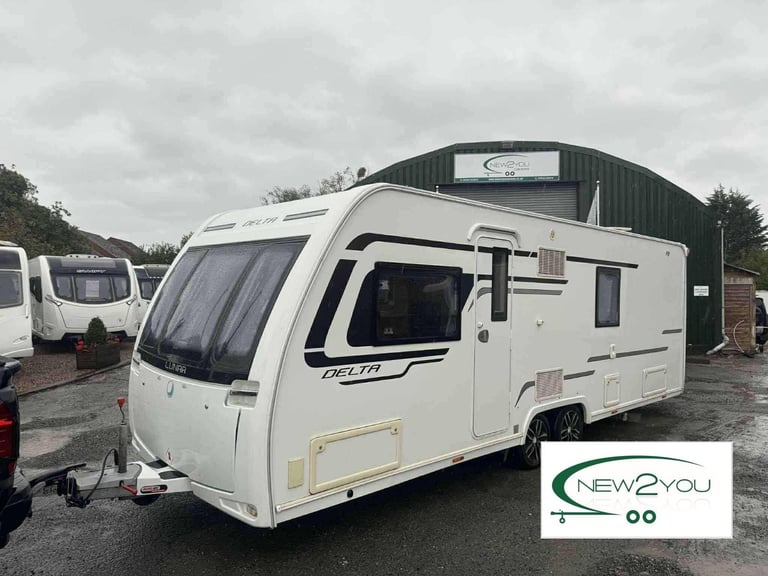 image for 2016 Lunar Delta RI 4 Berth TRASNVERSE BED Caravan - STOCK NO E193