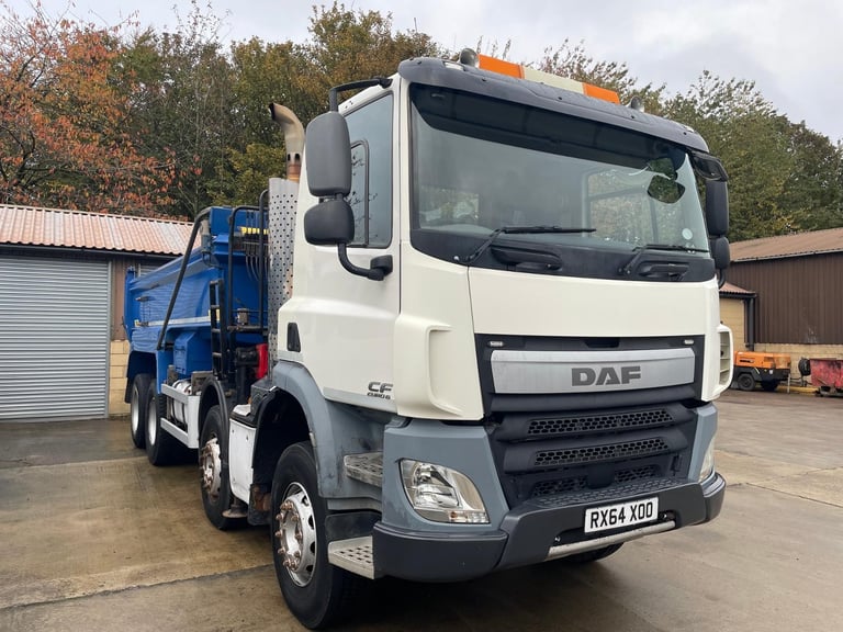 DAF CF 440 8x4 TIPPER GRAB LORRY EURO 6 PALFINGER EPSILON CRANE 