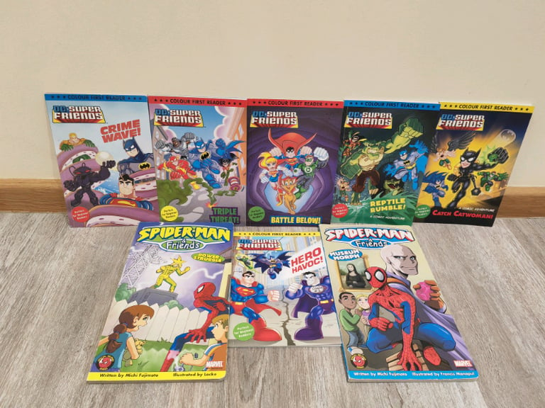 Superhero early reader comic style books collection Beighton 