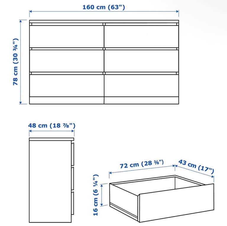 Malm chest of drawers
