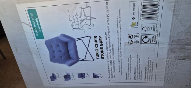 Turio chair in Chesterfield, Derbyshire Gumtree