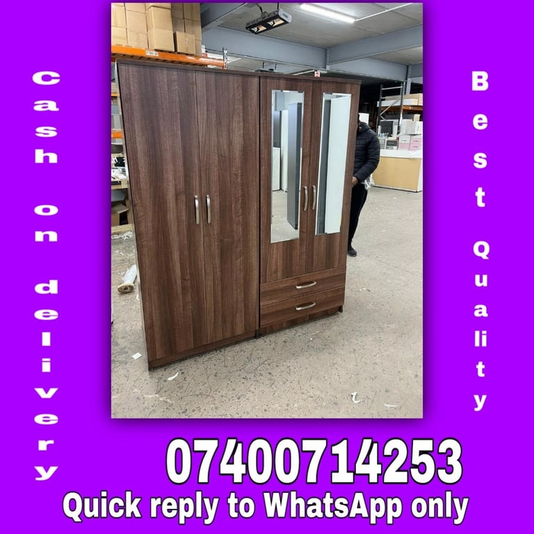 Brand New Two-Door Wardrobes Available – Modern design,