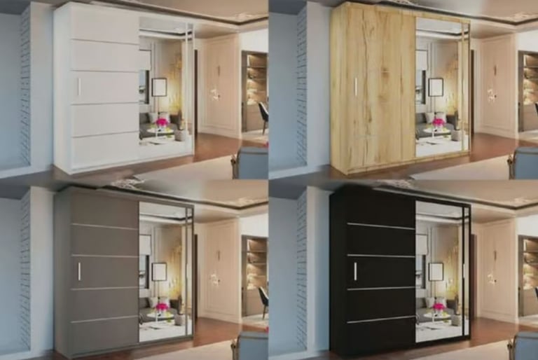 ♥️Beautiful 2,3 door sliding wardrobe with Plenty of pace for hanging and shelves.♥️🥳 cash on deliv