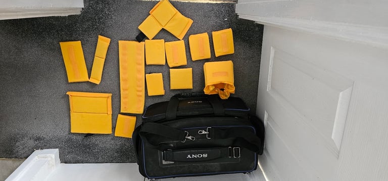 Sony camcorder bag with strap.