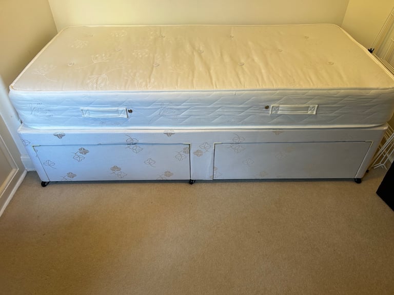 Westminster beds single divan 2 drawer bed with storage & mattress 