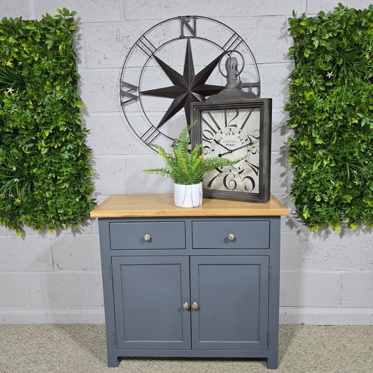 Next Small Oak Sideboard with Grey Finish - Delivery Available -028-D