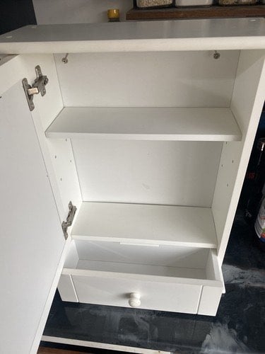 Bathroom cabinet with mirror and drawer