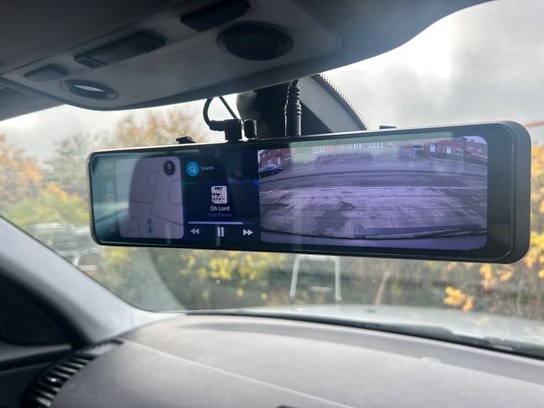 11.26 Inch Carplay & Android Auto 4K Wifi Mirror Dash Cam Rearview Mirror Car