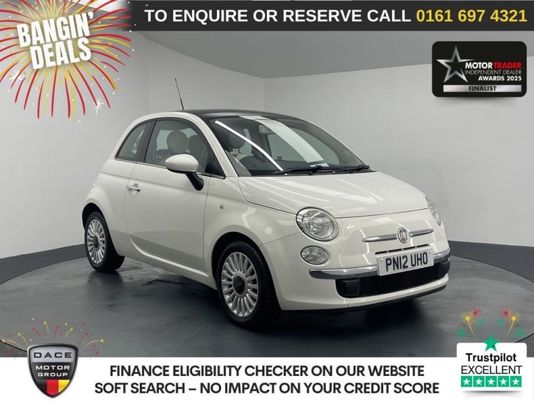 image for 2012 Fiat 500 1.2 Lounge Hatchback 3dr Petrol Dualogic Euro 4 (69 bhp) Hatchback Petrol Automatic