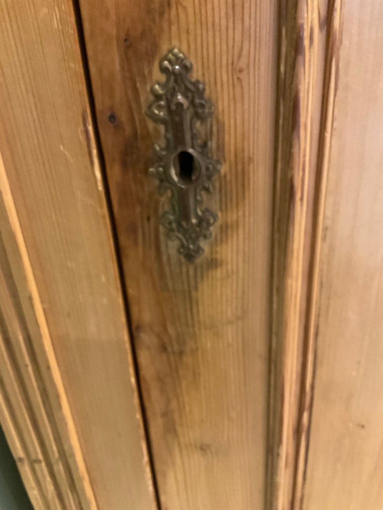 Antique French Pine Housekeepers Cupboard/ Wardrobe C1860 -1870
