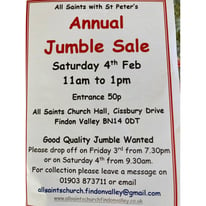 Jumble Sale Saturday 4th February 11-1