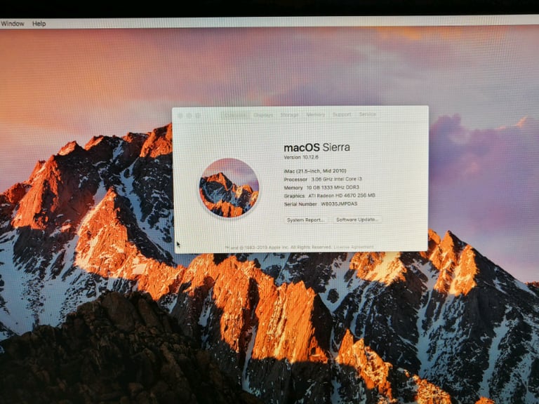 iMac 21.5 " VGC condition  21.5" 2 TB hard drive,10gb ram