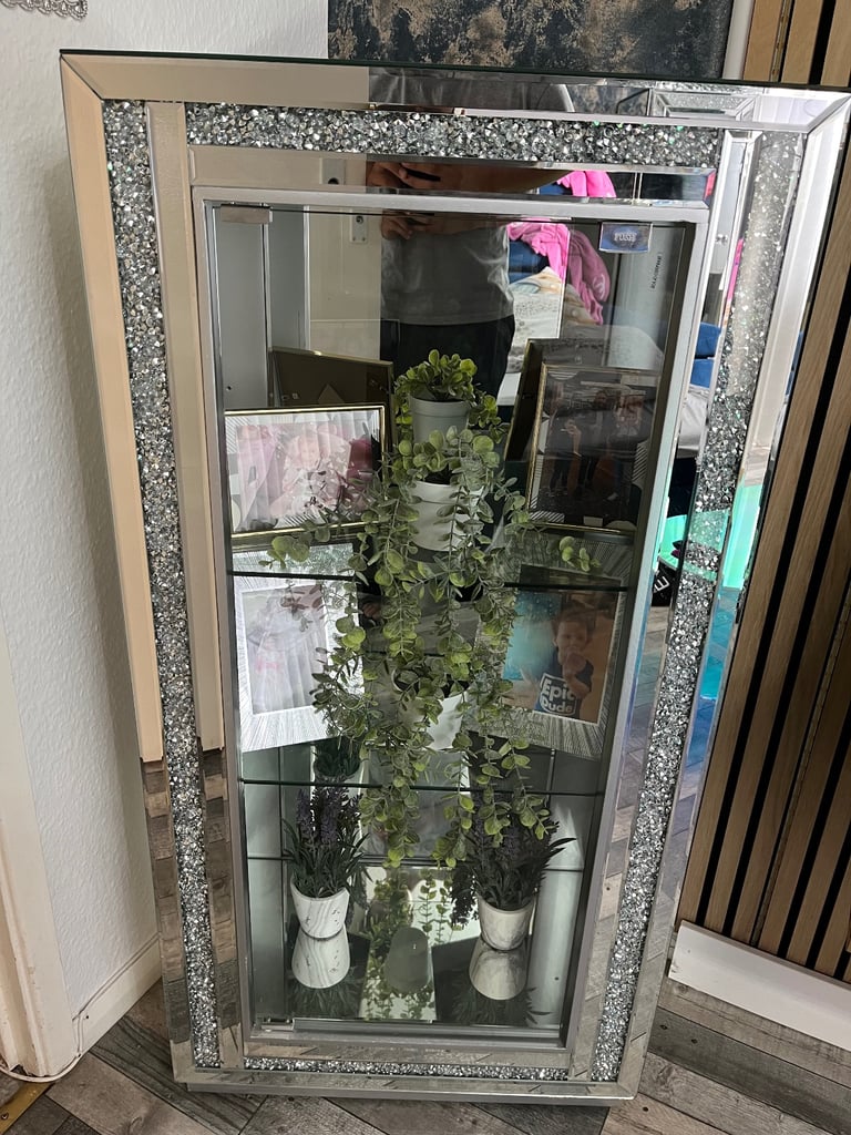image for Cabinet mirror has fake diamonds