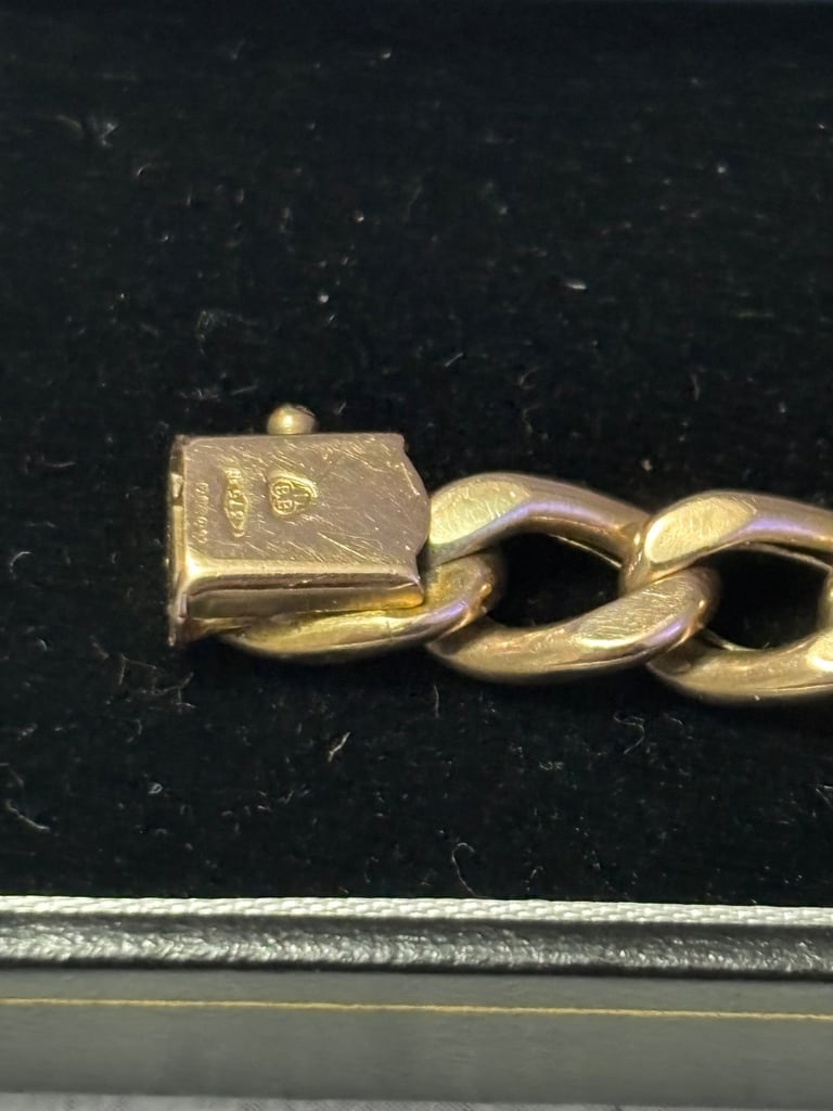 9ct Gold Cuban Bracelet (30.31g) men's or ladies