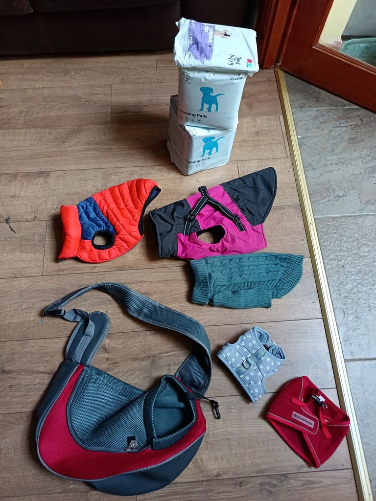 Puppy carrier and coats