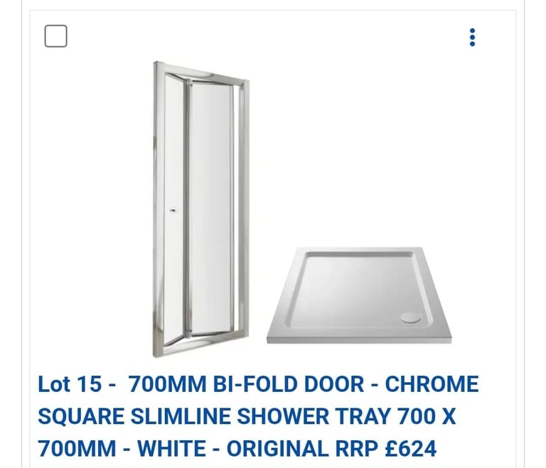 image for Brand new shower door and tray