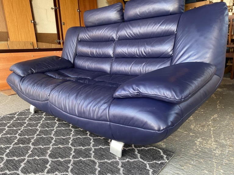 image for 2 SEATER SOFA LEATHER VGC - DELIVERY AVAILABLE 