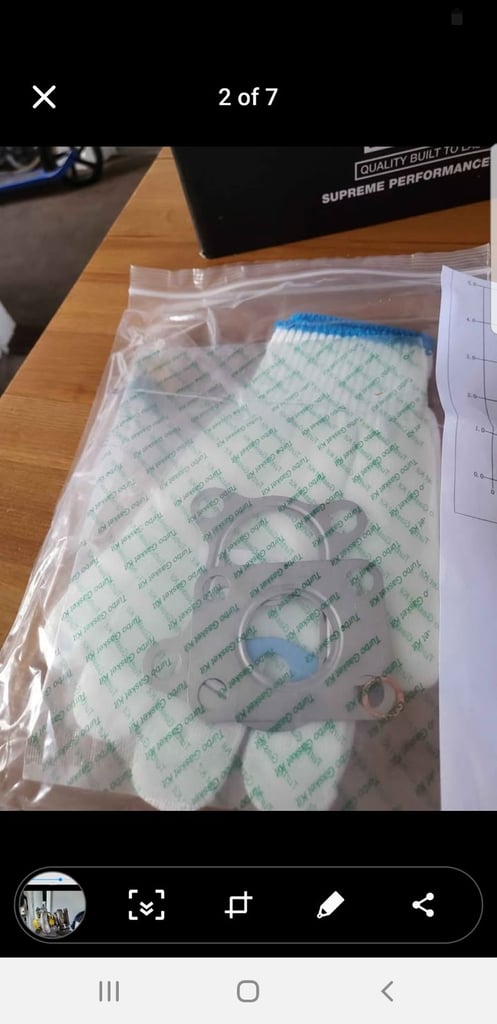 Kia ridex turbo charger with gasket and seals 