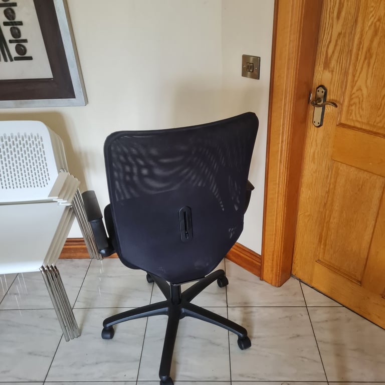 Black sven christiansan netback office chairs 