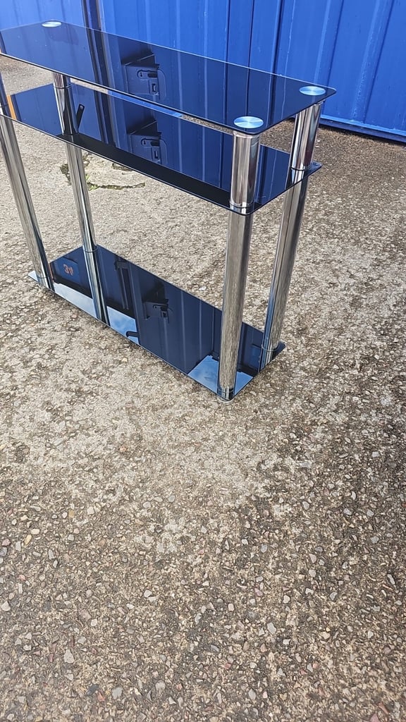 Glass console table 