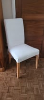 Single IKEA office/dining chair good condition with removable cream fabric cover