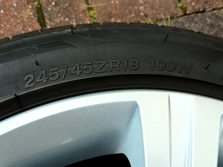 18" JAGUAR XK COUPE ALLOYS 5x108 8.5J/9.5J SPLIT WIDTH WHEELS EXCELLENT TYRES XF XE XJ