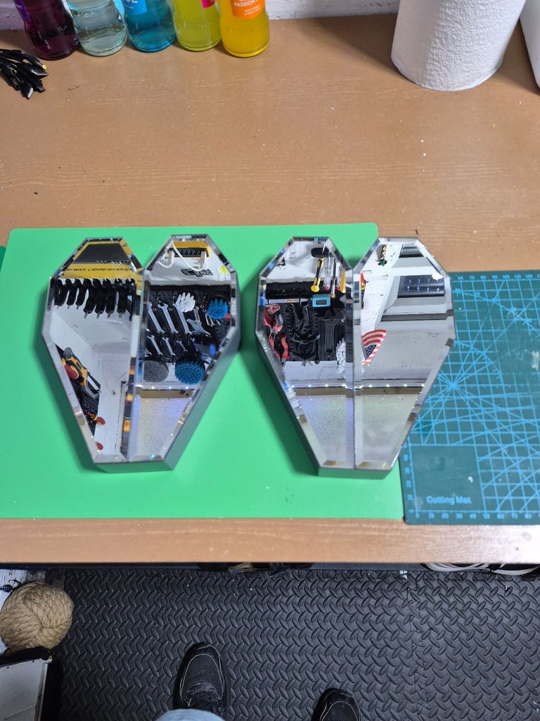 Two heart shape mirrors