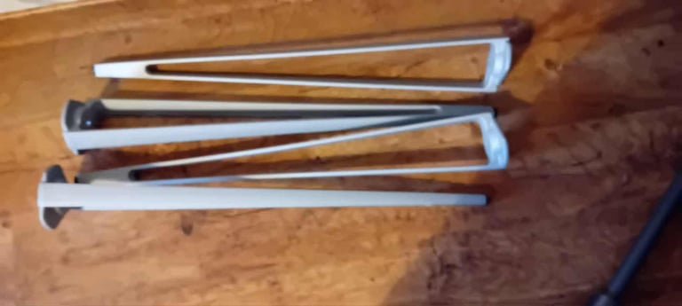 4 X Ikea hairpin grey metal table/desk legs