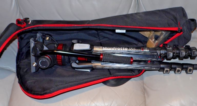 Manfrotto 055 Video Stativ + 502 Fluid Head – Professionelles Aluminium-Stativ Mit Nivelliersäule