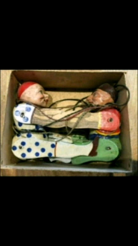 Antique German Toy Representing Pair Of Caricatured Acrobats