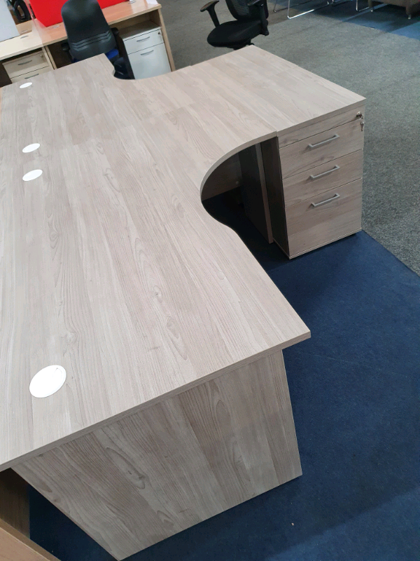 NEW Grey Corner Desk & Drawer bundle deal, huge Glasgow Showroom
