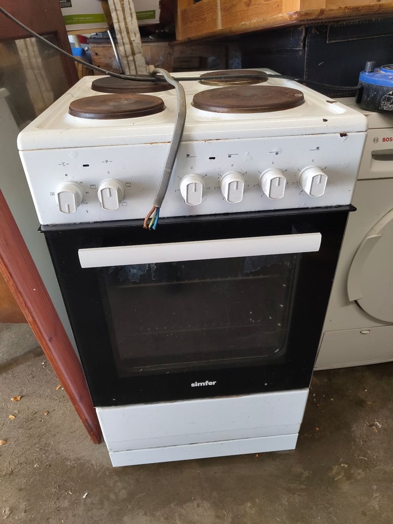 Simfer electric cooker oven with hobs - 50cm wide in good full working condition 