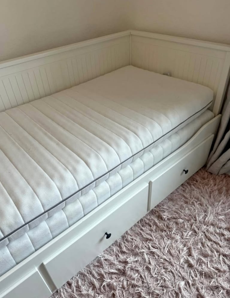 image for ikea hemnes day bed with 2 mattresses