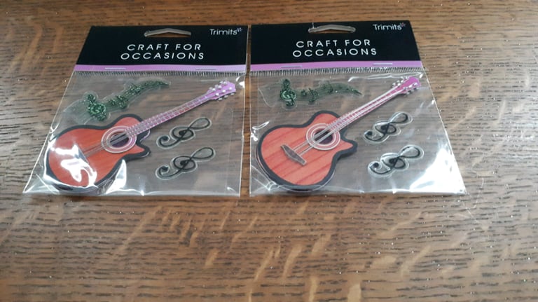 image for Crafting Guitar Stickers x 2 - NEW 