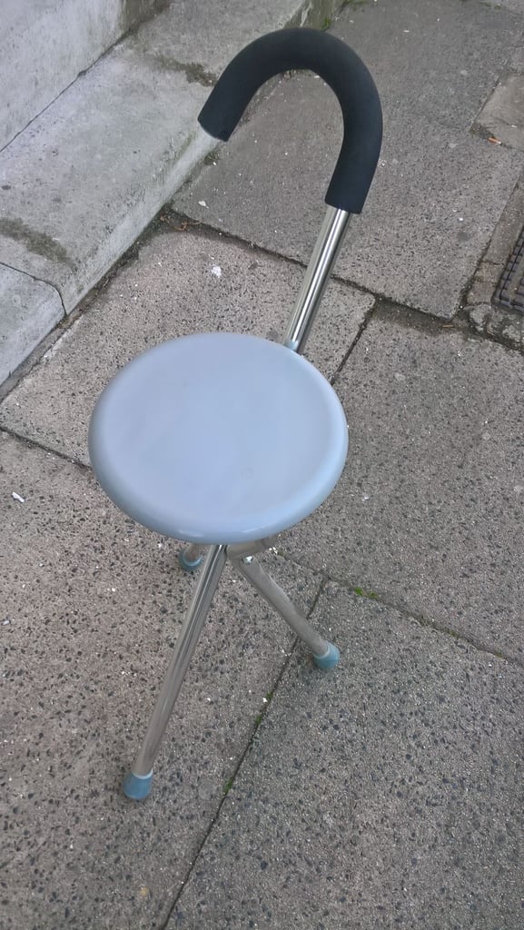 image for Handy travel stool umbrella handle. camping or festivals etc