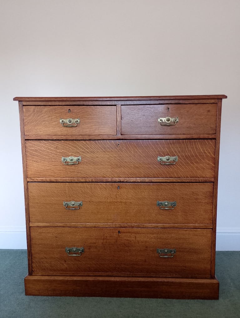 image for Vintage Solid Oak Chest Of Drawers